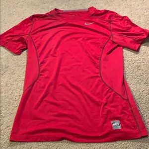 Nike red pro dri fit shirt small